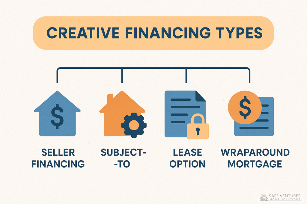 creative financing types infographic